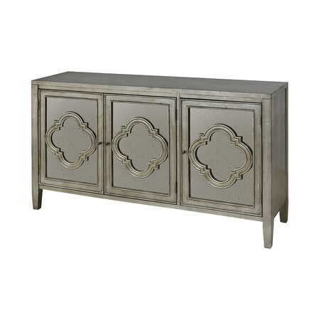 Stein World Stein World 16782 Three Door Accent Cabinet With Antique Mirror 16782